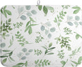 Summer Sage Green Leaves Dish Drying Mat Spring Eucalyptus Leaf Kitchen Dish by farg