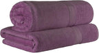 SUPERIOR Egyptian Cotton Pile Bath Sheet Set of 2, Ultra Soft Luxury Towels - Image 2