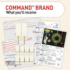 Command Mixed Hook Pack, Cream Speckle, 2 Medium Hooks, 8 Spring Clips - Image 8