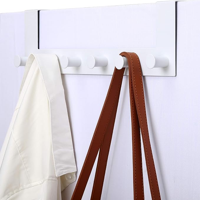 WEBI Over The Door Hook, Door Hanger:Over The Door Towel Rack, 6 Peg Door Hooks - Image 6