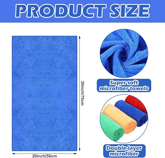 10 Pcs Extra Large Microfiber Cleaning Cloth 30" x 20" Large Floor Microfiber - Image 3