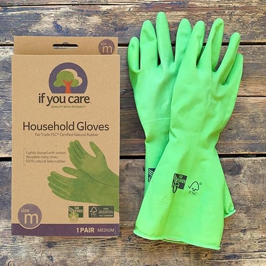 If You Care Medium Cotton Flock Lined Household Gloves – Durable, Fair Trade - Image 6