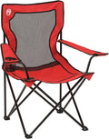 Coleman Broadband Mesh Quad Camping Chair with Carry Bag & Cup Holder, Cooling Mesh Back with Adjustable Arms, Great for Camping, Tailgating, Firepits, Patio, & More by Coleman