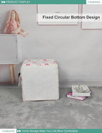 FANKANG Square Nursery Hamper Storage Bins Canvas Laundry Basket Foldable - Image 6