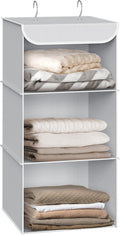 Simple Houseware 3-Shelf Hanging Closet Organizer, Fabric Storage Shelves by SimpleHouseware
