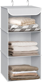 Simple Houseware 3-Shelf Hanging Closet Organizer, Fabric Storage Shelves by SimpleHouseware