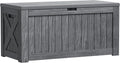 Greesum Outdoor Storage Box 120 Gallon Storage Bin with Lid for Patio Furniture, Garden Tools, Pool Supplies, Lockable, Waterproof and UV Resistant, Gray by BuynowfromGreesum