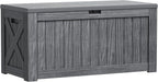 Greesum Outdoor Storage Box 120 Gallon Storage Bin with Lid for Patio Furniture, Garden Tools, Pool Supplies, Lockable, Waterproof and UV Resistant, Gray by BuynowfromGreesum