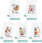 R HORSE 5Pcs Kitchen Dish Towel Funny Joked Themed Kitchen Dishcloth Absorbent by RHORSE