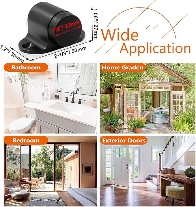 1.06 Inch / 27mm Heavy Duty Floor Door Stopper, Floor Mount Door Stop - Image 5