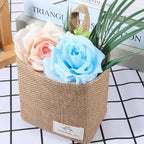 Small Cotton and Linen Hanging Storage Basket Wall Hanging Storage Bags - Image 6