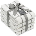 100% Cotton Terry Dish Towels, 4 Pack Checks, 16 x26 Inches, Super Soft and by Ecotribe