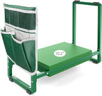 FLINTER Garden Kneeler and Seat, 10.2" Wider Heavy Duty Thick Gardening Bench for Kneeling and Seat - Multifunctional Kneeler Bench, Gardening Gifts for Women, Seniors Grandparents, Green by FlinterOfficial