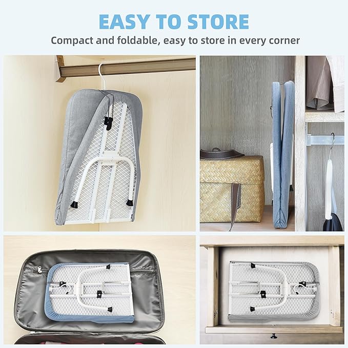 STORAGE MANIAC Tabletop Ironing Broad, All Iron Frame Mini Folding Ironing Broad - Image 4
