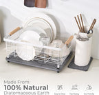 Stone Drying Mat for Kitchen Counter + Sink Caddy | 15.7"x11.8" Diatomaceous - Image 6