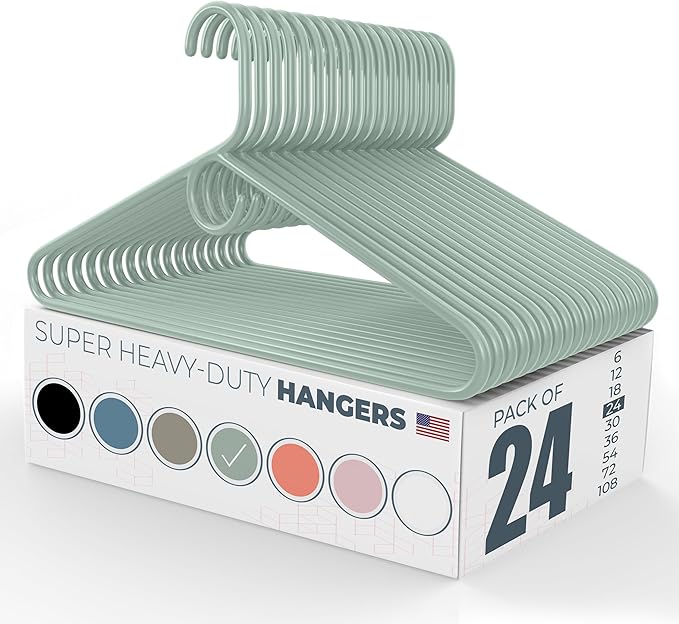 Neaties Super Heavy Duty Clothes Hangers 20 Pack – Made in The USA - 10lb by NeatiesHangers