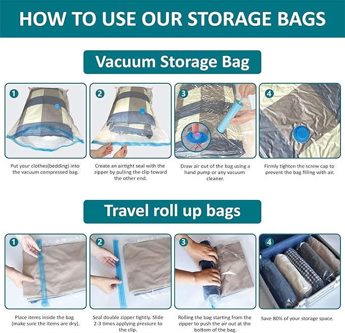 30 Pack Space Saver Bags Compression Storage Bags - Image 6