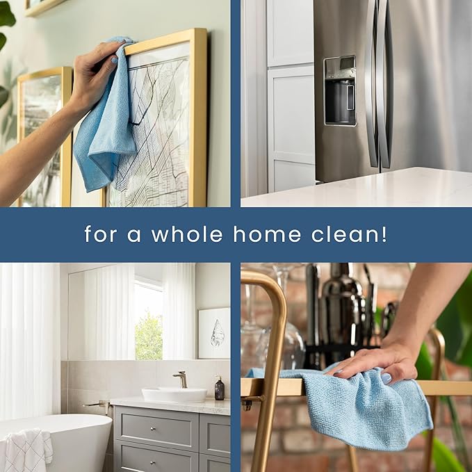 S&T INC. 100 Pack Microfiber Cleaning Cloth, Bulk Towels - Image 5