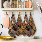Vintage Rustic Kitchen Towel Set of 4, Lodge Bear Mountain Dish Towels - Image 6