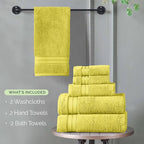 Elegant Comfort Luxury 6-Piece Towel Set, Premium Soft 100% Turkish Cotton - Image 4