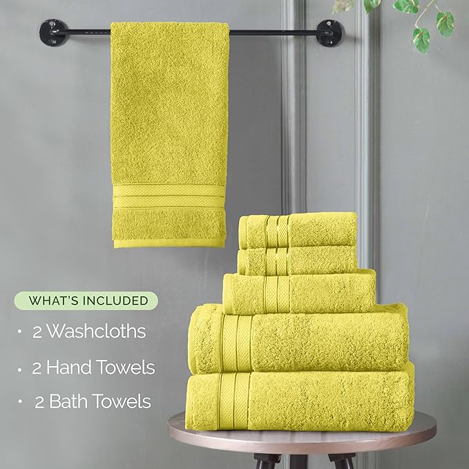Elegant Comfort Luxury 6-Piece Towel Set, Premium Soft 100% Turkish Cotton - Image 4