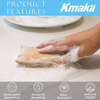 KMAKII Bamboo Kitchen Sponges, Dish Sponge, Super Absorbent Cleaning Sponges - Image 5