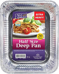 Aluminum Pans Half Size, Extra Heavy Duty Disposable Foil Pans by NicoleHomeCollection