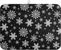 Winter Snowflake Black Dish Drying Mat Christma Snowflakes Large Kitchen Mats by farg