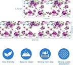 Watercolor Purple Flowers Faucet Absorbing Mat Splash Guard Draining Mat Fast - Image 3