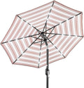 Best Choice Products 10ft Solar Polyester LED Lighted Patio Umbrella w/Tilt Adjustment and UV-Resistant Fabric by BestChoiceProducts