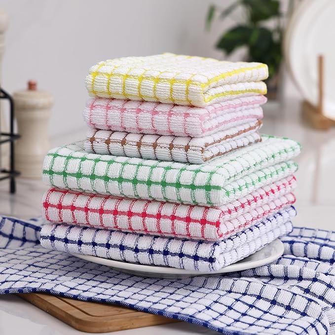 Homaxy Kitchen Towels and Dishcloths Set, 16 x 25 and 12 x 12 Inches, Super - Image 8
