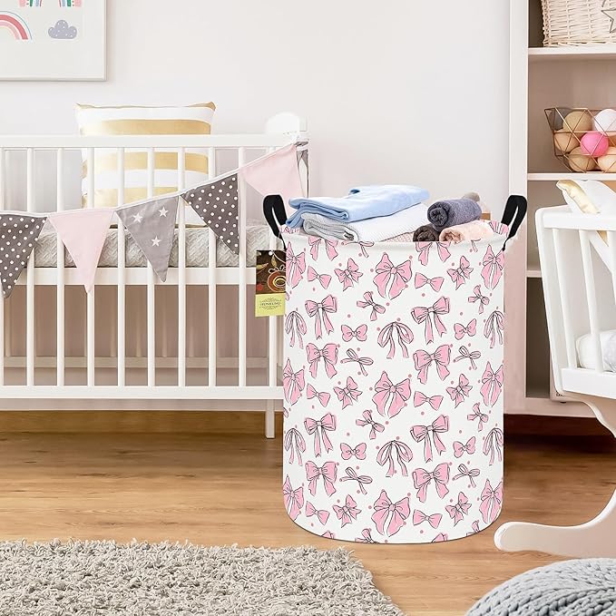 HUNRUNG Laundry Hamper, Large Canvas Fabric Lightweight Storage Basket Toy - Image 7
