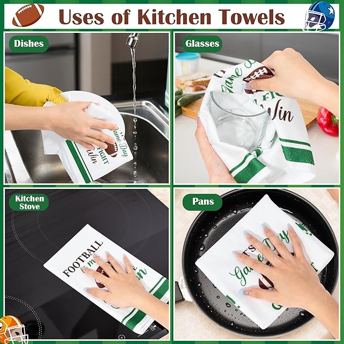 R HORSE Funny Football Kitchen Dish Towels - Image 6
