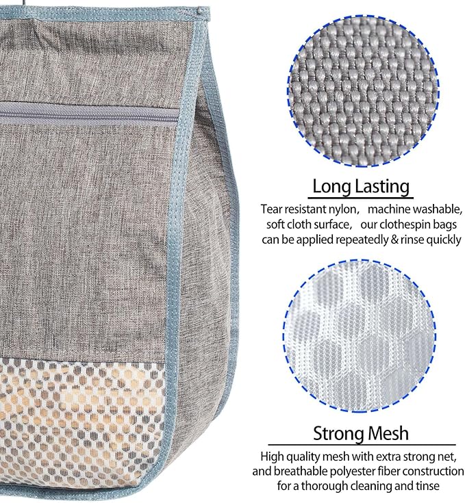 Laundry Clothespin Bag for Clothesline Outdoor, Clothes pin Bag - Image 7
