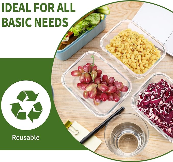 Skroam 5-Packs 36OZ Glass Food Storage Containers - Image 7