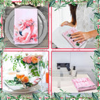 Geyoga 6 Pcs Spring Floral Kitchen Towels Flamingo Dish Hand Towels Sunflower - Image 6