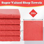 FIXSMITH Shop Towels, 200 Pack Microfiber Towels - Image 2