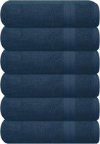 GLAMBURG Ultra Soft 6-Piece Hand Towel Set 16x28-100% Ringspun Cotton by GLAMBURG