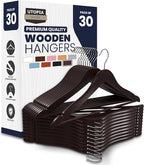 Utopia Home Premium Wooden Hangers 30 Pack by UTOPIAHOME