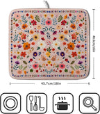 Boho Floral Dish Drying Mat - Image 2