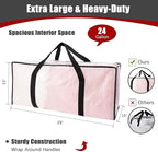 Extra Large Moving Bags with Zippers & Carrying Handles, Heavy-Duty Storage Tote - Image 2