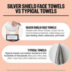 PEACE OUT Silver Shield Face Towels, Disposable Facial Towels - Image 3