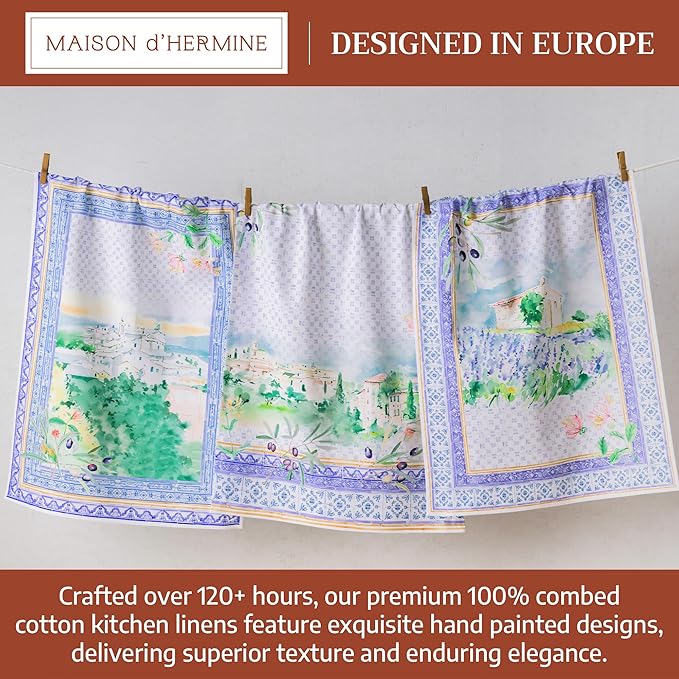 Maison d' Hermine Kitchen Towel 100% Combed Cotton Premium Set of 3 - Image 3