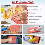 FIXSMITH Red Microfiber Cleaning Cloth -Pack of 8, Highly Absorbent Cleaning - Image 6