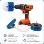 RevoClean 4 Piece Scrub Brush Power Drill Attachments-All Purpose Time Saving - Image 5