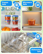 12 Pack-17oz Freezer Storage Containers, Plastic Food Storage Containers - Image 4