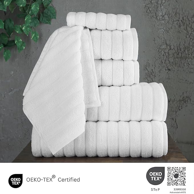 Classic Turkish Towels CTT Luxury 6 Piece Towel Set, 100% Turkish Cotton - Image 3