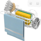 Cisily Kitchen Sink Caddy Sponge Holder in The Sink, Stainless Steel Kitchen - Image 7