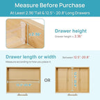 Vtopmart 4 Pack Shallow Drawer Dividers, 2.36" High 12.5"-20.8" Adjustable - Image 3