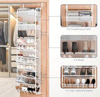 Whitmor 27 Pair Over The Door Shoe Organizer, 11 Tier Hanging Shoe Organizer - Image 6